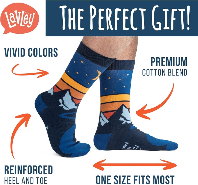 Lavley Outdoors Socks - Hiking and camping gifts for men and women - Great for nature lovers - Holiday or birthday gift - Image 2